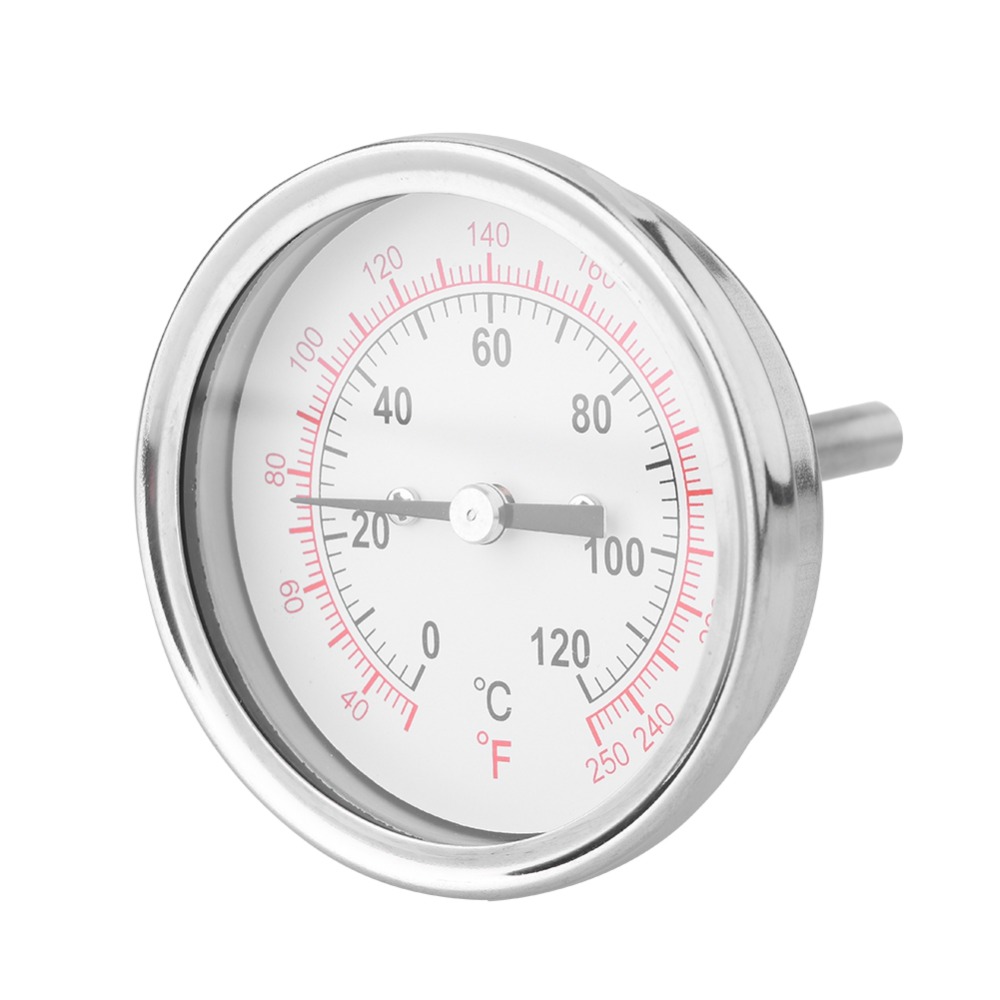 Oven Thermometer Analog - ステンレス製オーブン温度計 シルバーアナログダイヤル 肉用温度計 正確なダブルスケールバイメタル温度計