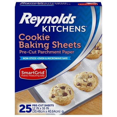 Kitchen Baking Paper - キッチン用クッキーベーキングシートプレカットパーチメントペーパー - 25枚/33.33平方フィート：耐熱性があり、ベーキングやキッチンでの使用に適しています。