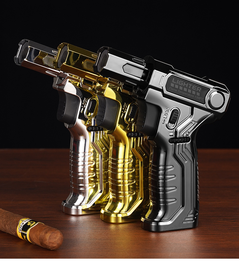 Kitchen Baking Torch - 新しい高温耐性防風リフィル式溶接トーチライター、バーベキュー、葉巻、キッチンベーキング用高出力ガスライター