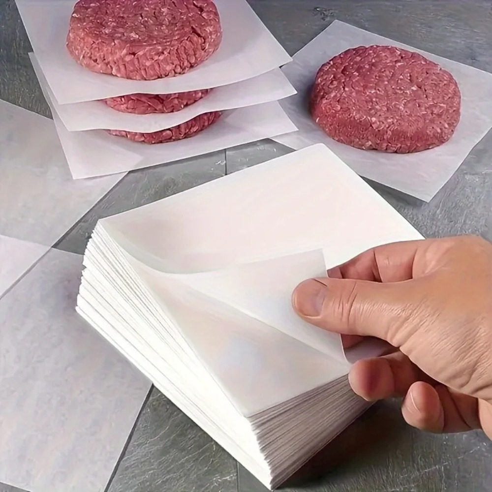 Kitchen Baking Paper - 100/200 厚手のノンスティックオーブンペーパー-フードワックスペーパー、ハンバーガー、クッキー、キッチンベーキング用の必須食品包装紙