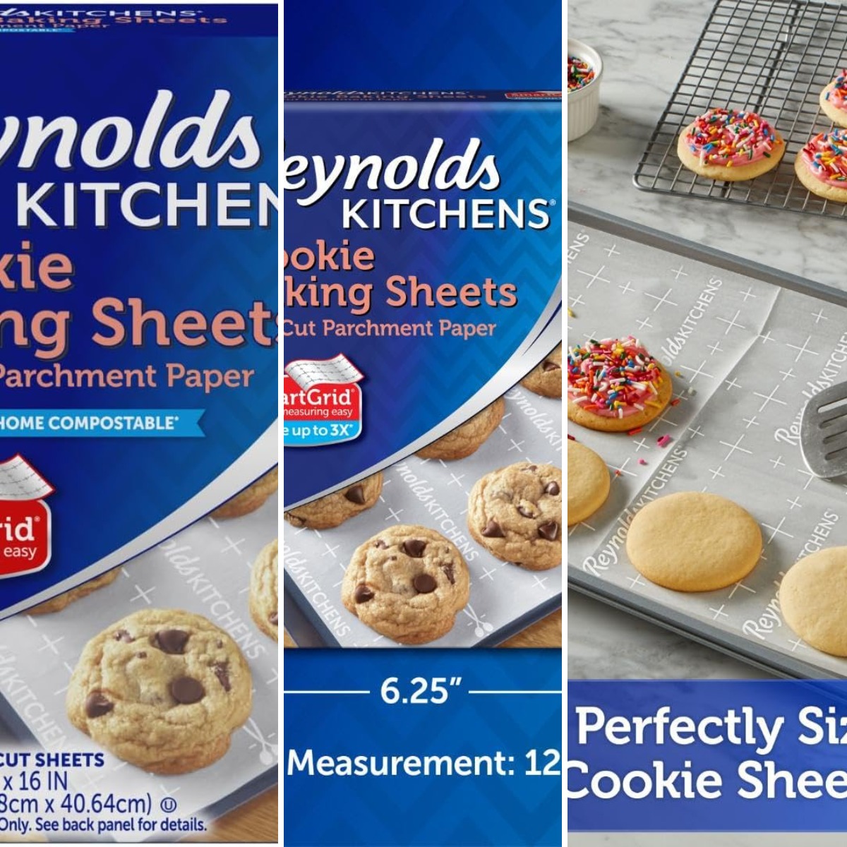 Kitchen Baking Paper - キッチン用クッキーベーキングシート、クッキー用プレカットベーキングパーチメント紙シート、425度までオーブン対応、最大3回再利用可能