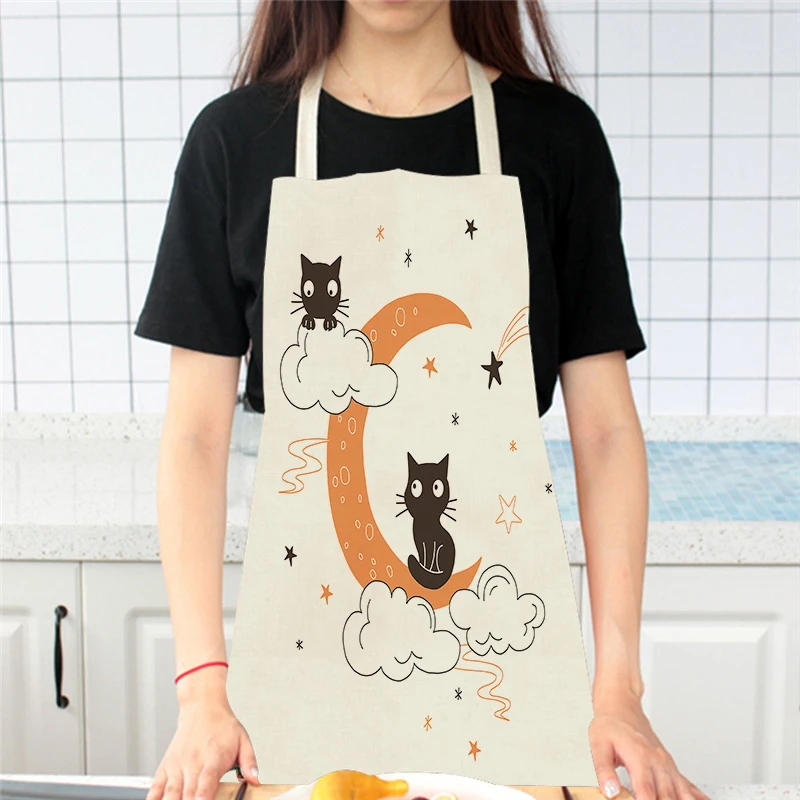 カボチャ魔女柄ハロウィンキッチンエプロン女性男性家庭料理ベー - Kitchen Witch Baking のレビューと価格