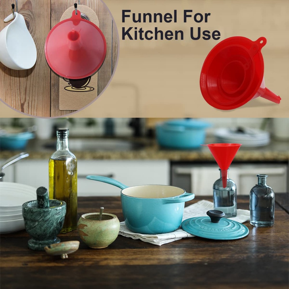 4 ピース/セットキッチン漏斗自動車家庭用キッチン機能に適し - Miniature Baking Kitchen のレビューと価格