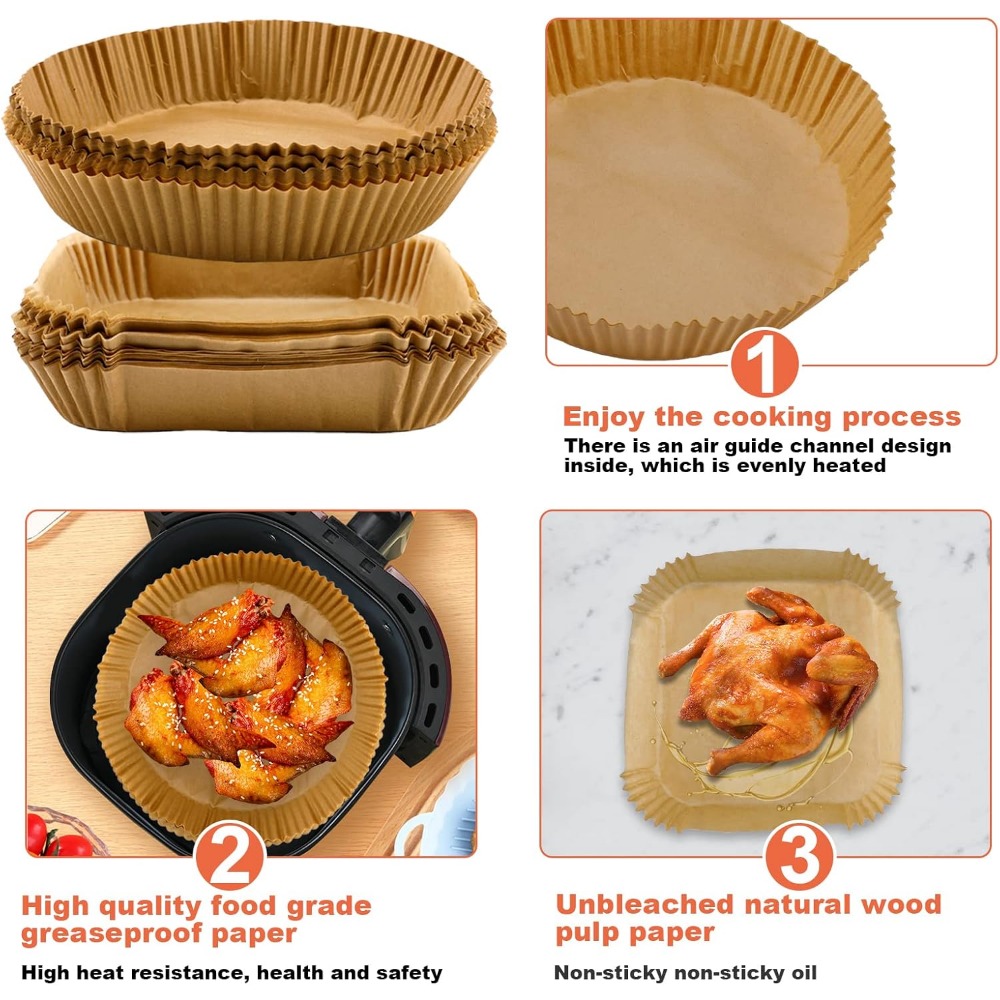 使い捨てエアフライヤー,丸型,正方形,長方形,焦げ付き防止, - Kitchen Baking Paper のレビューと価格