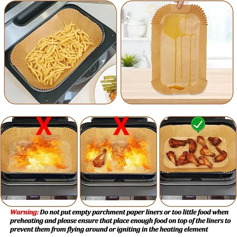 使い捨てエアフライヤー紙ノンスティックキッチンベーキングエア - Kitchen Baking Paper のレビューと価格