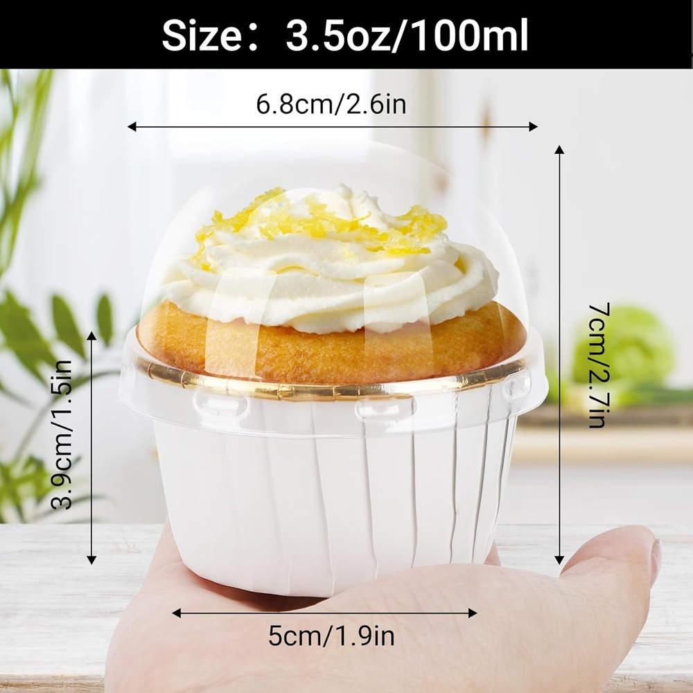 50個入り マフィンカップ 紙製カップケーキラッパー ベーキ - Kitchen Baking Paper のレビューと価格