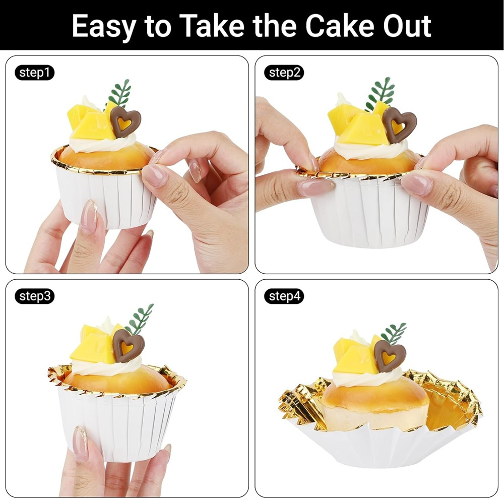 50個入り マフィンカップ 紙製カップケーキラッパー ベーキ - Kitchen Baking Paper のレビューと価格