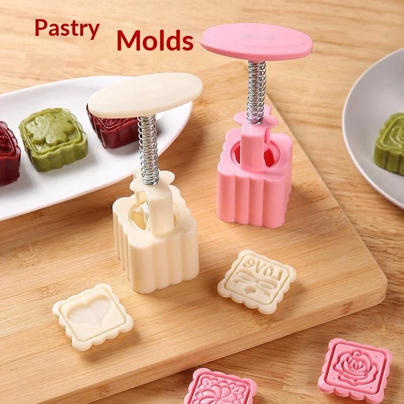 【HG】1セットDIY月餅型プラスチック製手押し式ペストリー - Kitchen Baking Torch のレビューと価格