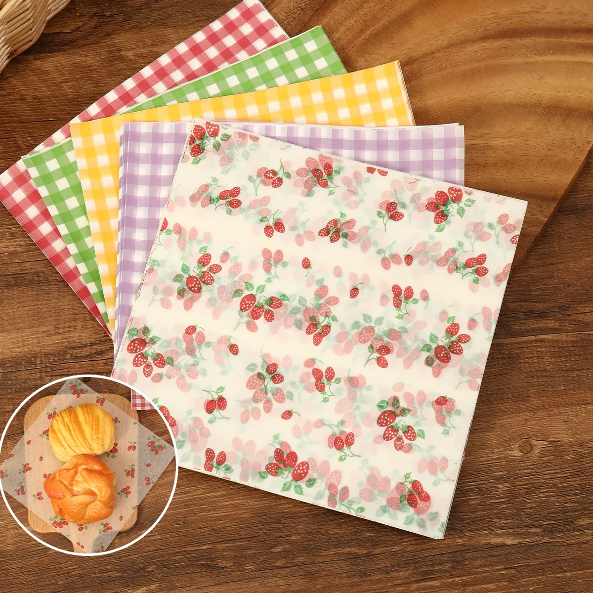 50 個の耐油包装紙パンサンドイッチバーガーフライ、食品グレ - Kitchen Baking Paper のレビューと価格