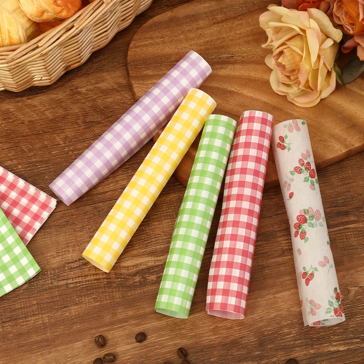 50 個の耐油包装紙パンサンドイッチバーガーフライ、食品グレ - Kitchen Baking Paper のレビューと価格