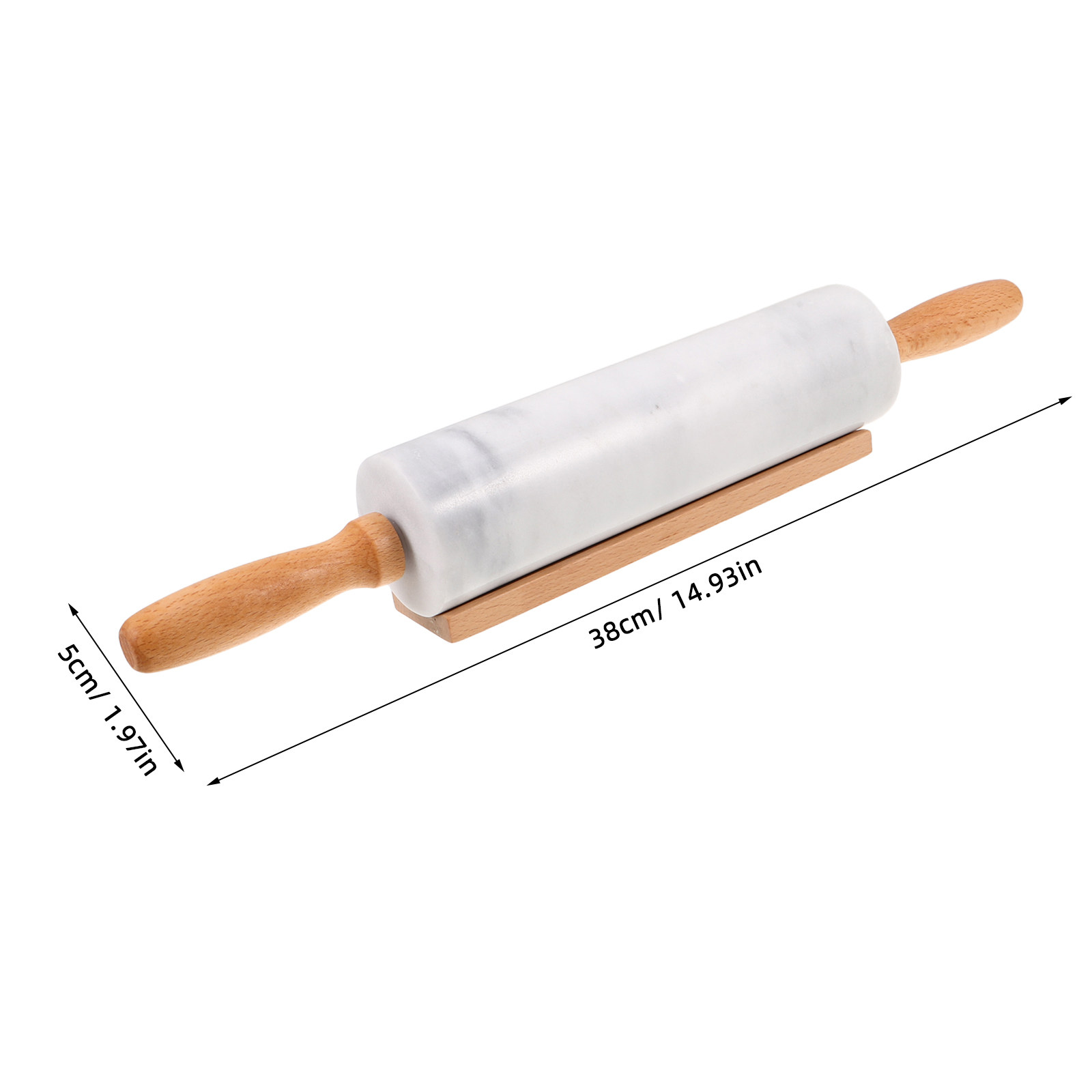 3個入り大理石ローリングピン、人間工学に基づいたハンドル付き - Rolling Pin Marble のレビューと価格