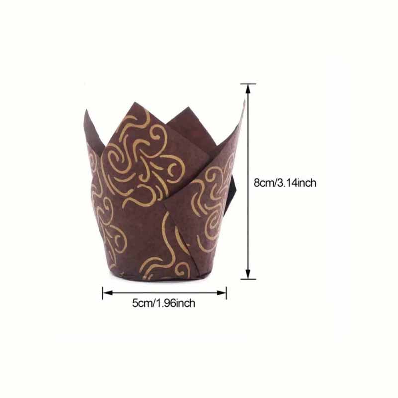 50個/100個/200個のチューリップケーキペーパーカップ - Kitchen Baking Paper のレビューと価格