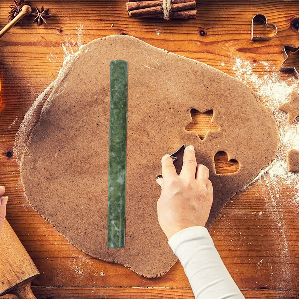 2個セット 天然石生地ローラー 翡翠大理石製麺棒 ノンスティ - Rolling Pin Marble のレビューと価格