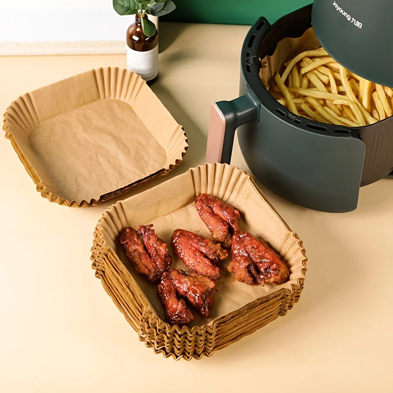 30/50 パックエアフライヤー紙正方形シリコン紙ベーキング - Kitchen Baking Paper のレビューと価格