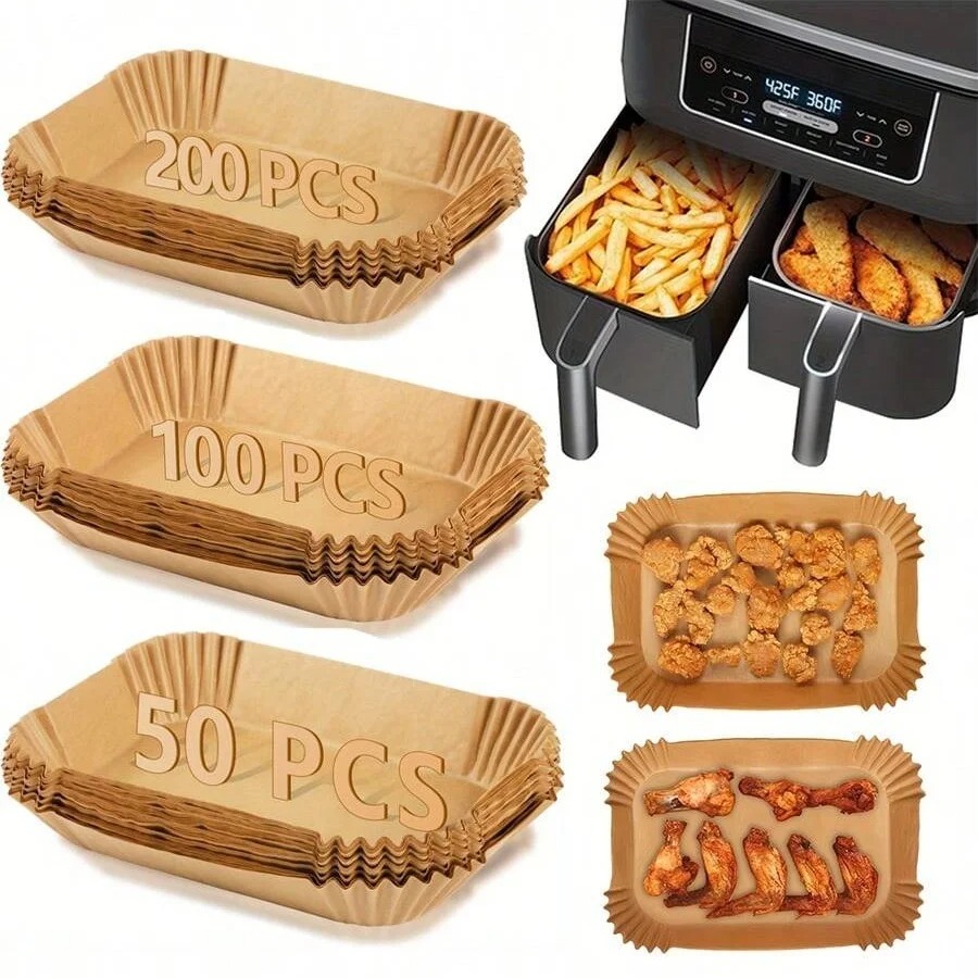 エアフライヤーペーパーライナー 使い捨て耐油・耐熱性 ベーキ - Kitchen Baking Paper のレビューと価格